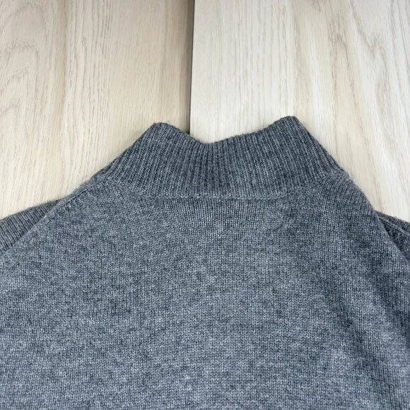 Vince Mens Gray Stand Up Wool Cashmere Sleeveless Full Zip Thick Vest Size XL - Picture 7 of 12